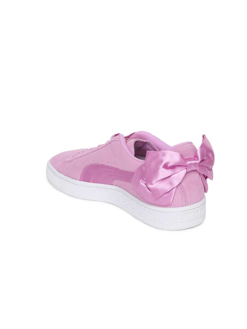 Buy Puma Girls Pink Suede Bow Jr Sneakers Casual Shoes for Girls 8160347 Myntra