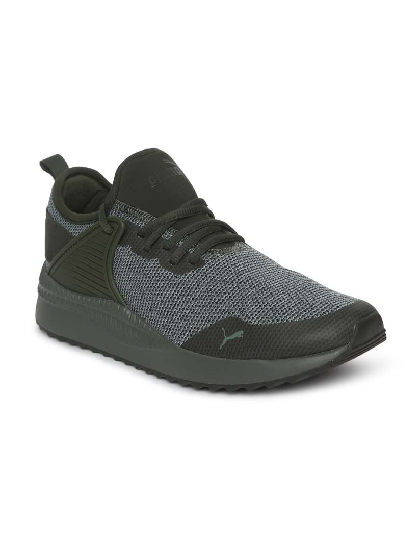 Buy Puma Kids Grey Olive Green Colourblocked Pacer Next Cage Knitted Sneakers Casual Shoes for Unisex Kids 8092155 Myntra