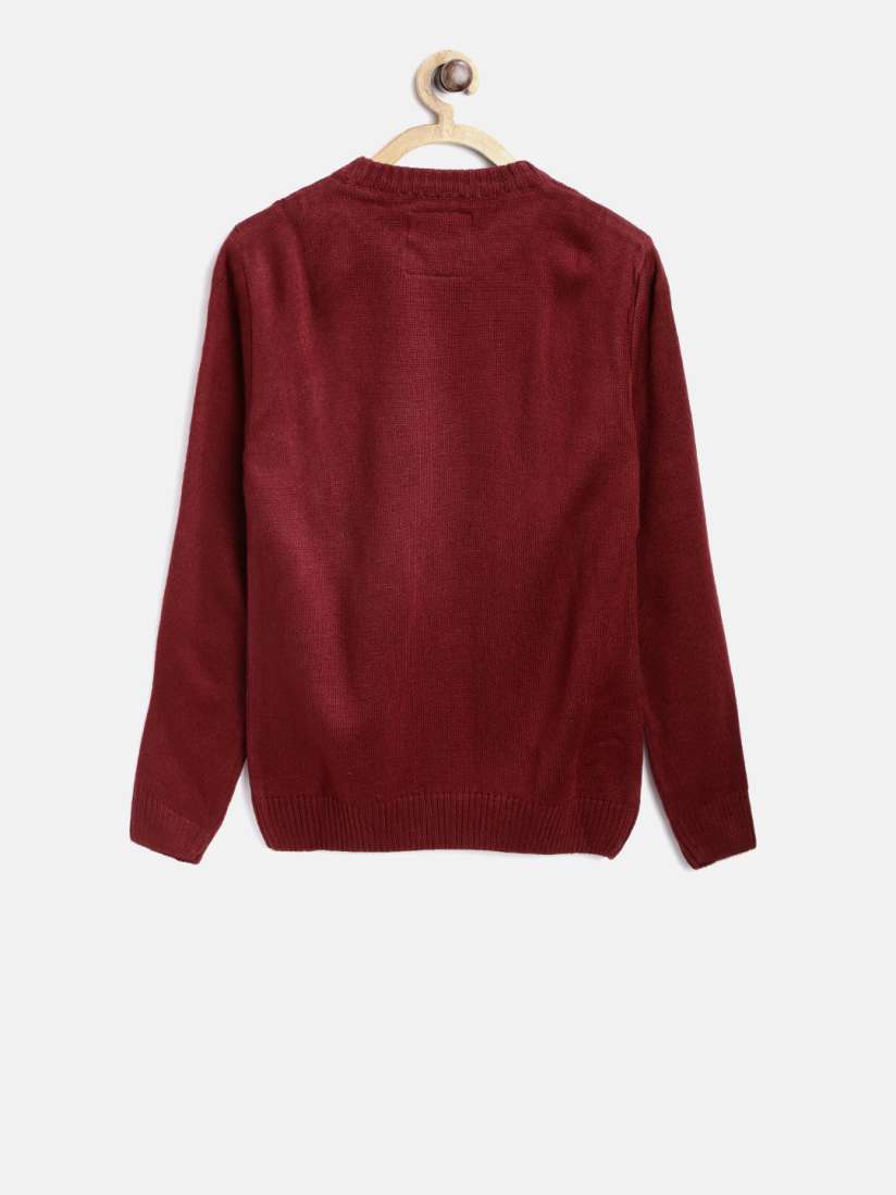 Buy 612 league Boys Maroon Cable Knit Sweater Sweaters for Boys 7156170 Myntra