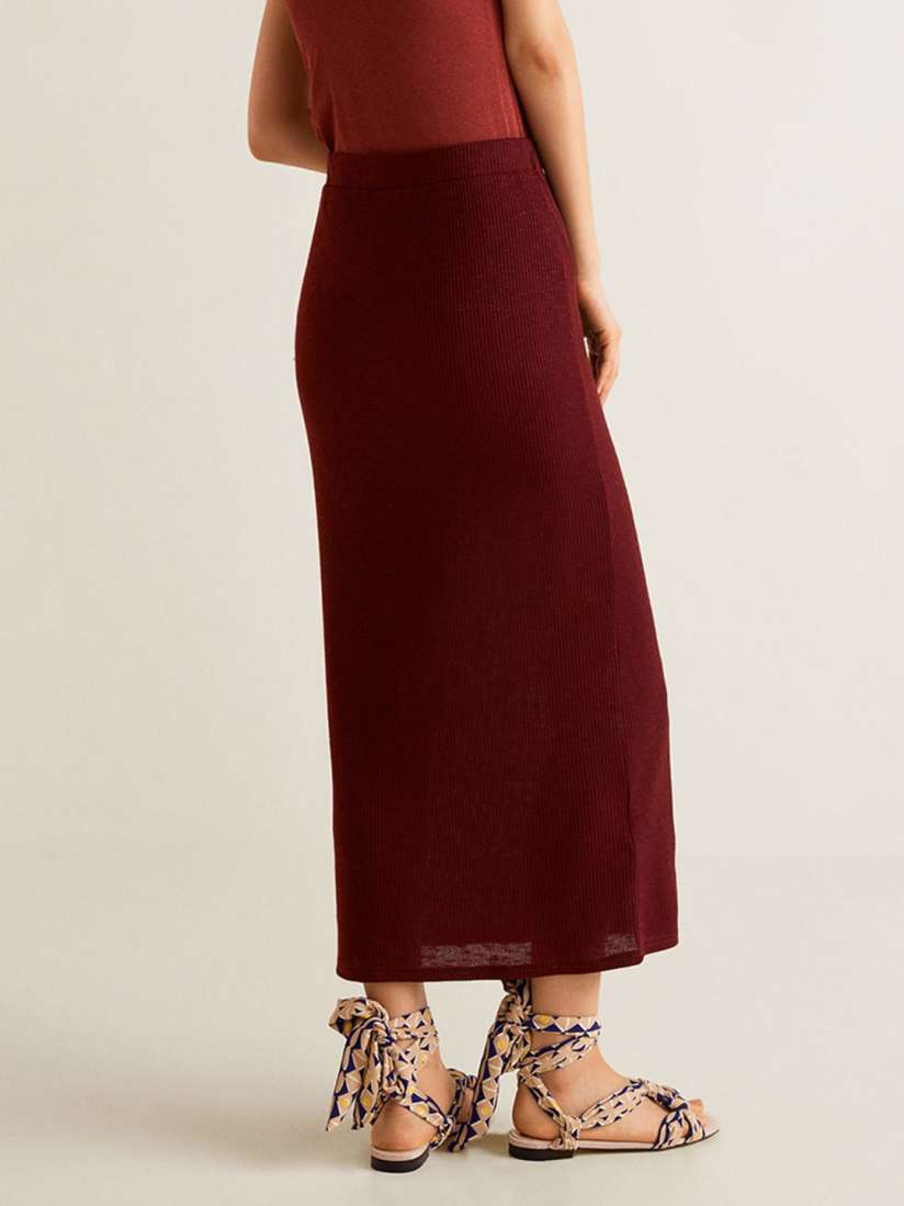 Burgundy skirt mango outlet