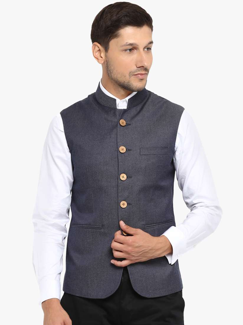 Buy Red Tape Men Solid Blue Nehru Jacket Nehru Jackets for Men 7177070 Myntra
