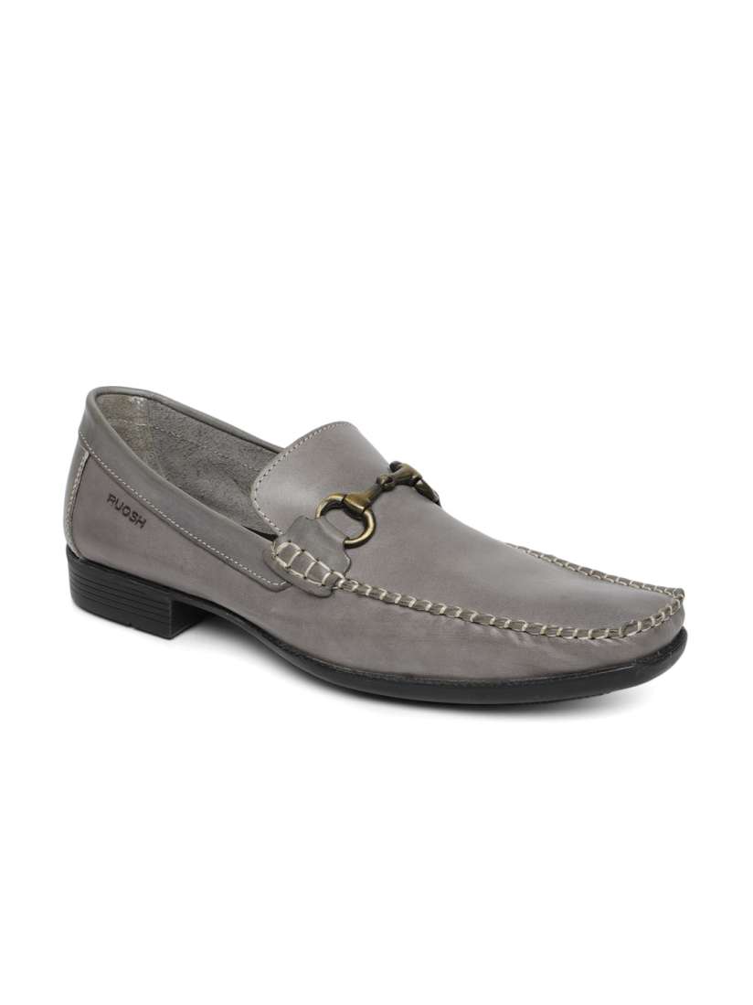 Buy Ruosh Men Grey Leather Semi Formal Driving Loafers Formal Shoes for Men 7181477 Myntra