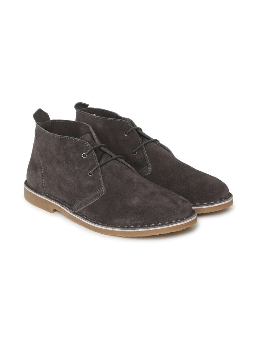 Buy Jack Jones Men Black Solid JFW GOBI Suede Mid Top Sneakers Casual Shoes for Men 7182265 Myntra