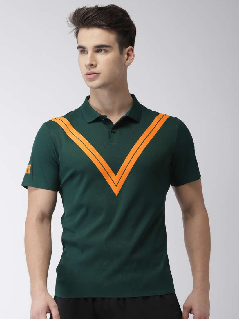 Buy Nike Men Green Court Zonal Cooling RF Advantage Printed Polo Collar Tennis T Shirt Tshirts for Men 7182454 Myntra