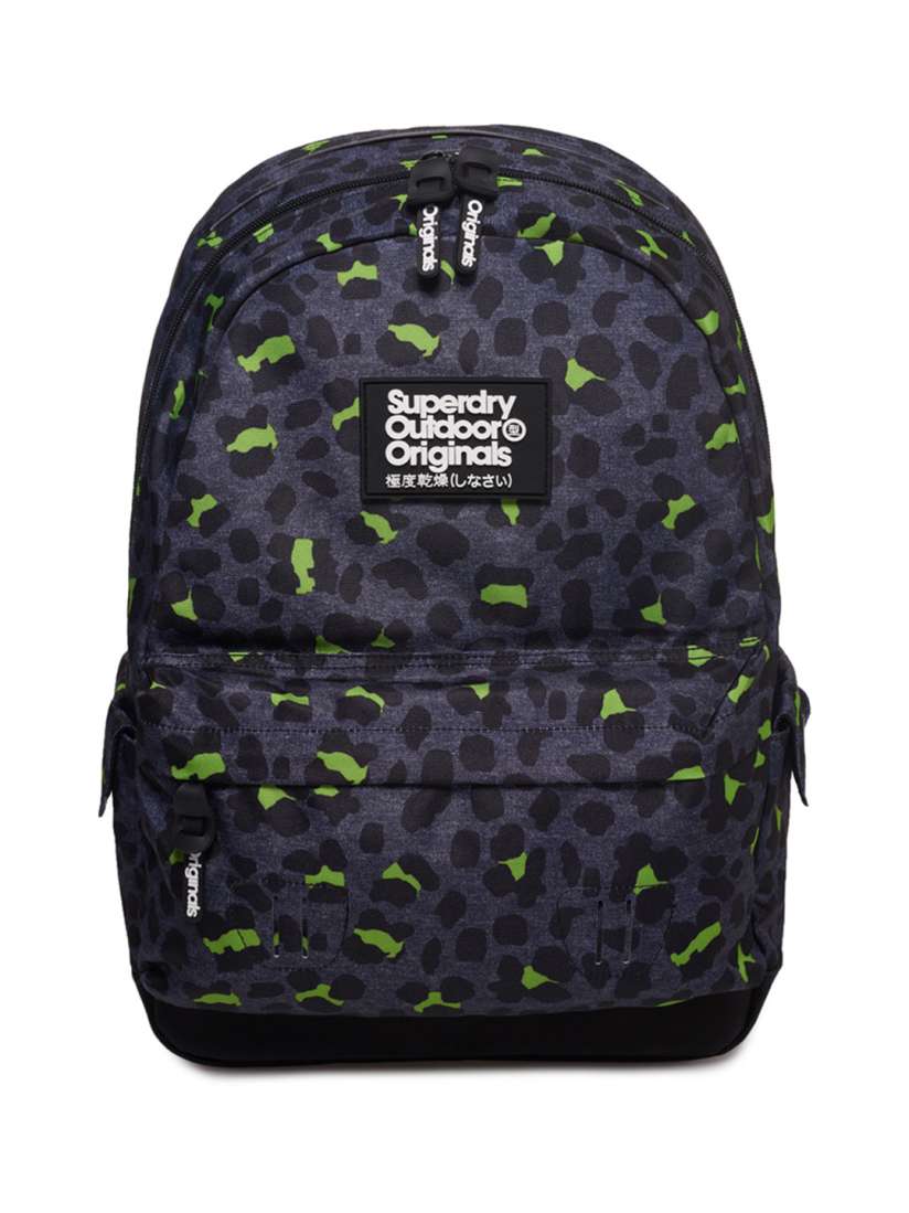 Buy Superdry Women Grey Fluorescent Green Graphic Backpack Backpacks for Women 7185672 Myntra