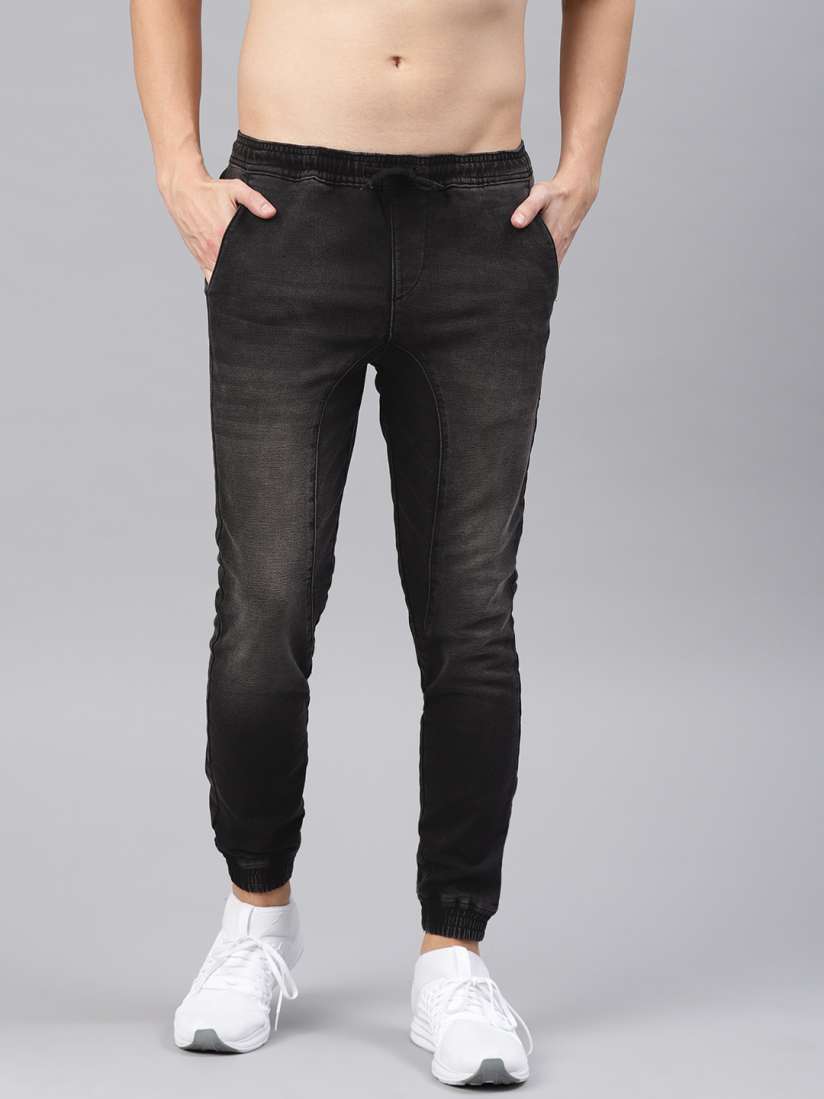 Buy HRX by Hrithik Roshan Men Black Slim Fit Mid Rise Clean Look Stretchable Jogger Jeans Jeans for Men 7187789 Myntra