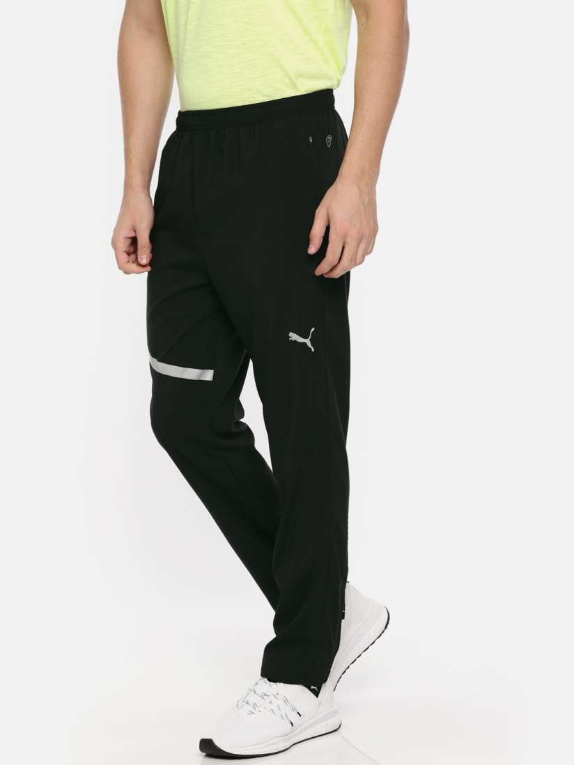 Buy Puma Men Black Run Woven Solid Track Pants Track Pants for Men 8102667 Myntra