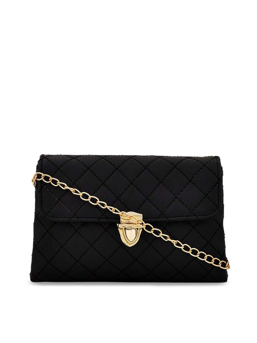 Buy yelloe Black Self Design Sling Bag Handbags for Women 7197443 Myntra