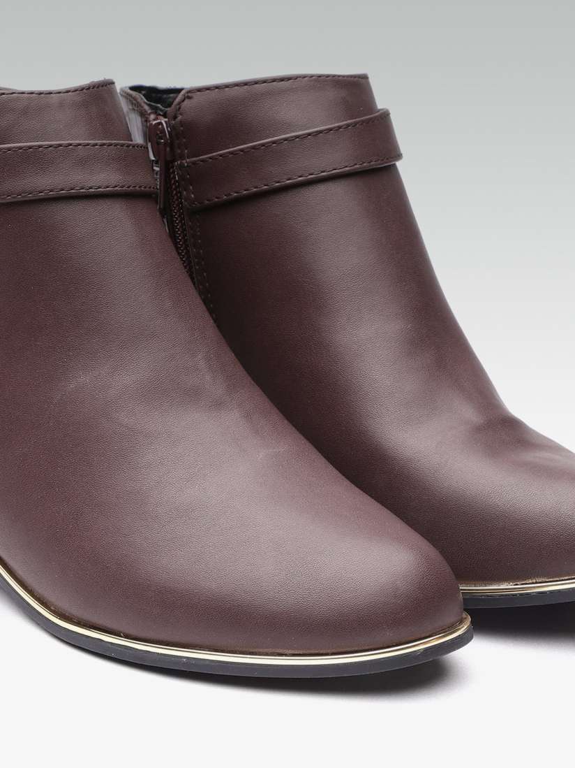 Buy DOROTHY PERKINS Women Burgundy Solid Heeled Boots Boots for Women 7199261 Myntra