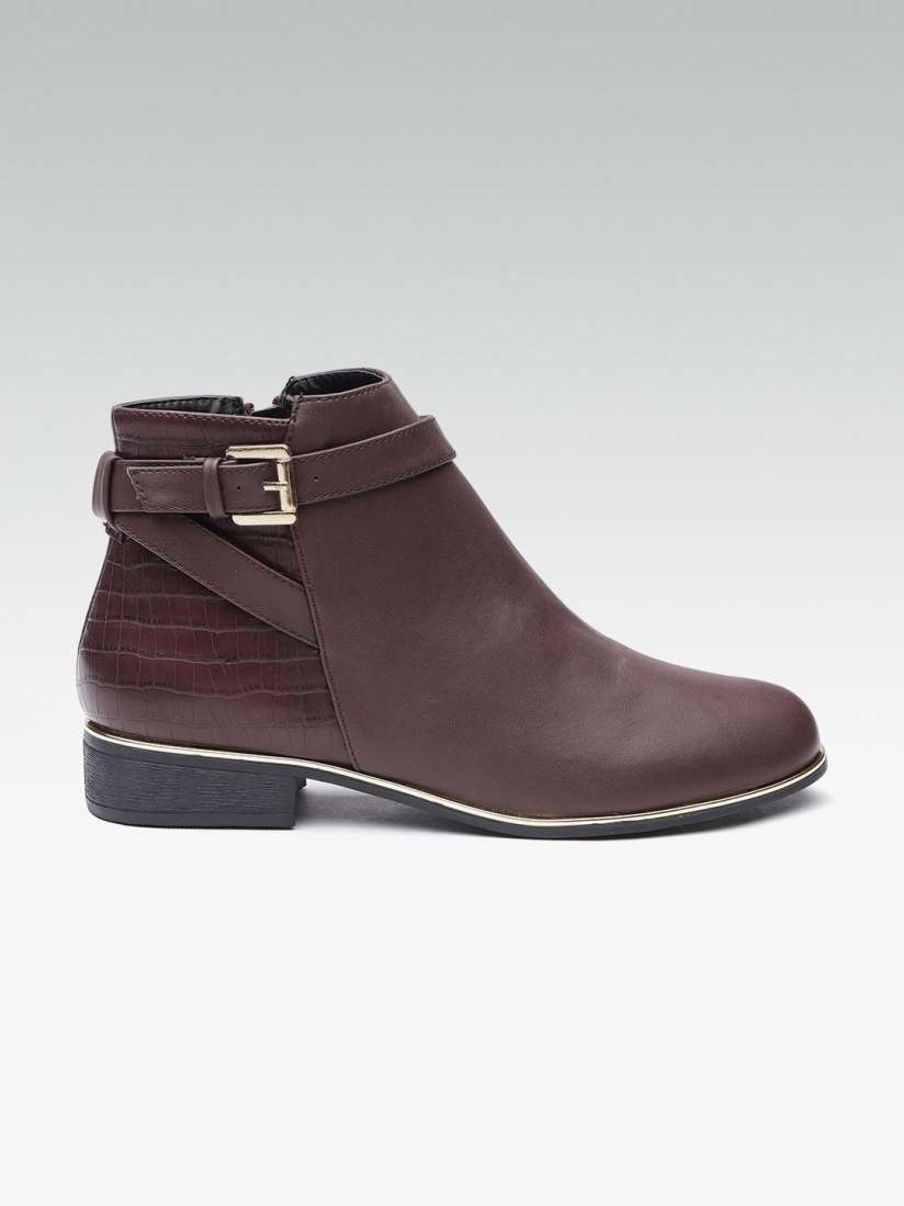 Buy DOROTHY PERKINS Women Burgundy Solid Heeled Boots Boots for Women 7199261 Myntra