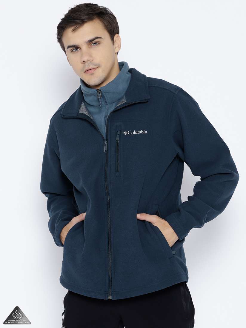 Buy Columbia Men Navy Blue Hot Dots III Fleece Winter Outdoor Hiking Trekking Jacket Jackets for Men 7203878 Myntra