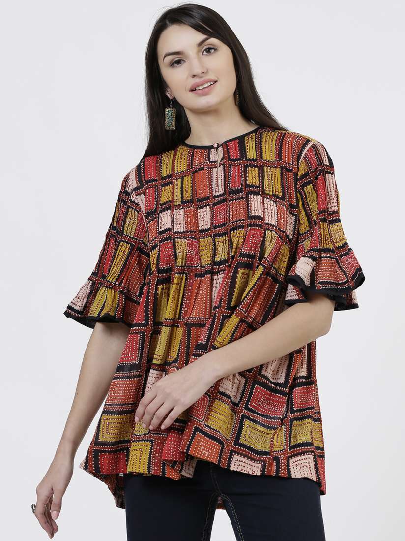 Buy Ritu Kumar Women Multicoloured Printed Kurti Kurtis for Women 7205539 Myntra