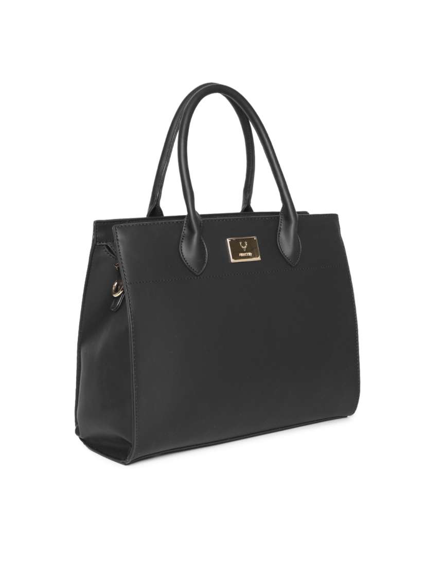 Buy Allen Solly Black Solid Handheld Bag Handbags for Women 7215517 Myntra