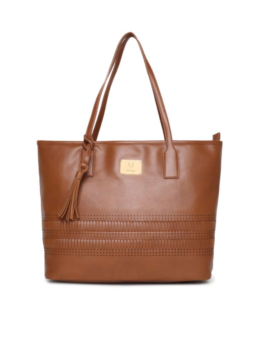 Buy Allen Solly Tan Solid Shoulder Bag Handbags for Women 7215547 Myntra