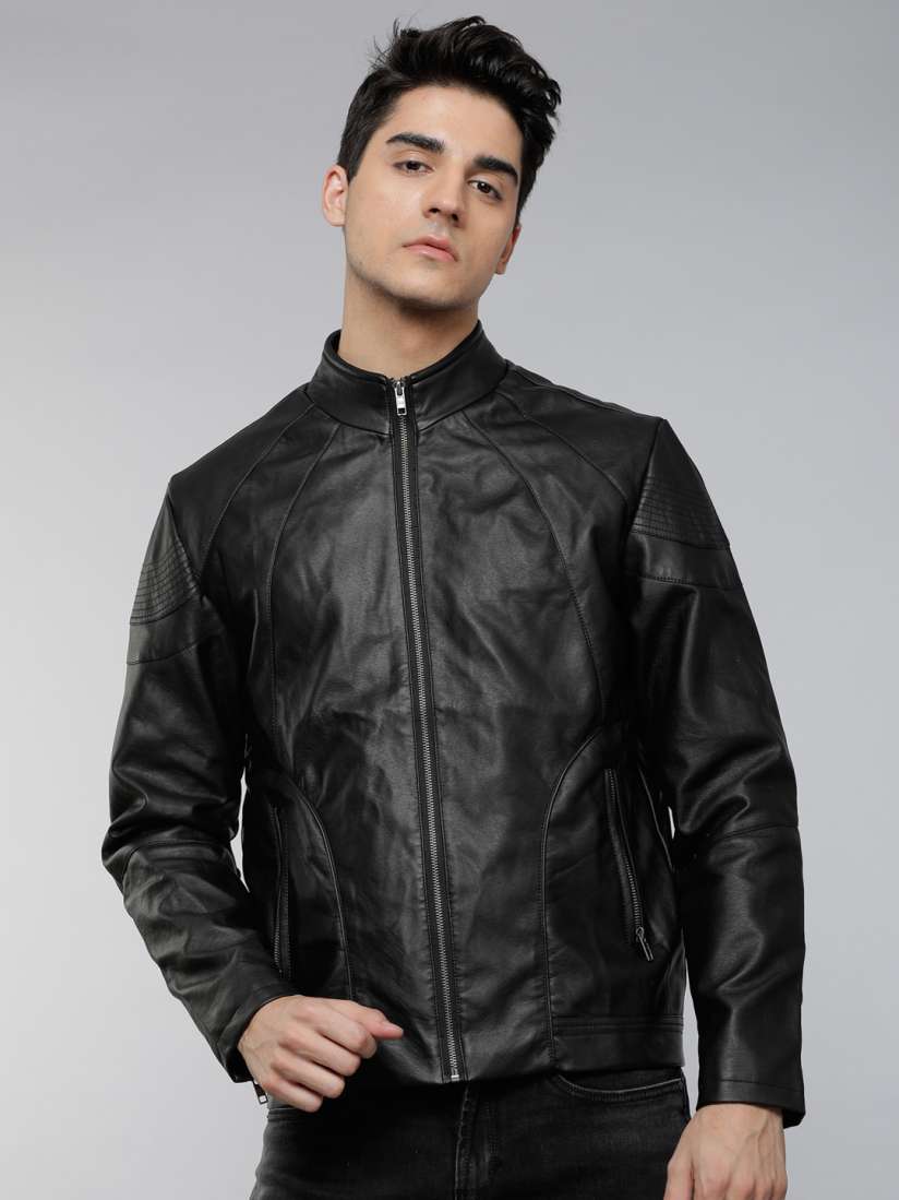 Stand collar jacket mens clearance