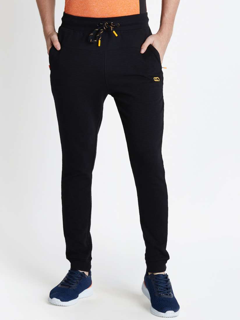 Buy Ajile by Pantaloons Men Black Slim Fit Solid Joggers Trousers for Men 7217278 Myntra
