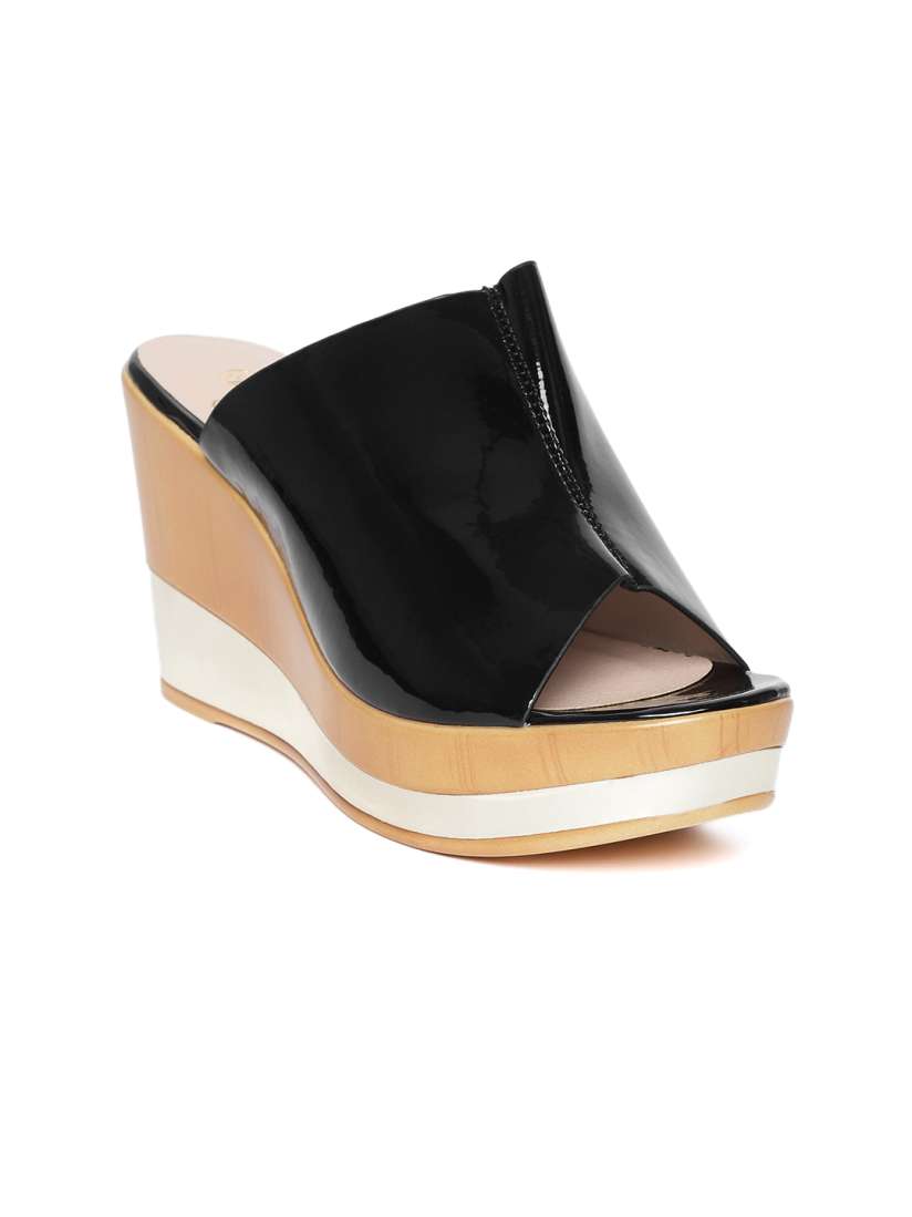 Buy Carlton London Women Black Solid Wedges Heels for Women 7217327 Myntra