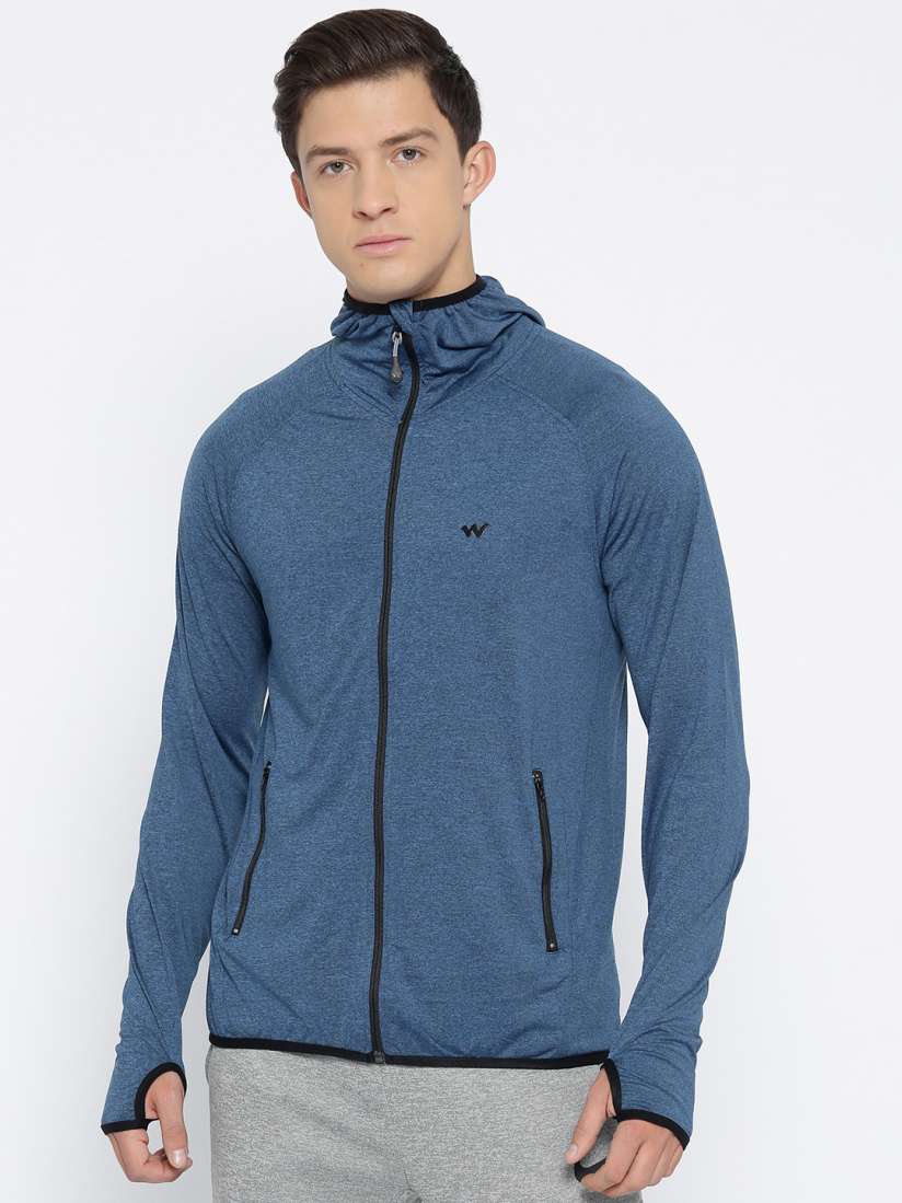 Buy Wildcraft Men Blue Printed Sporty Running Jacket Jackets for Men 7228181 Myntra