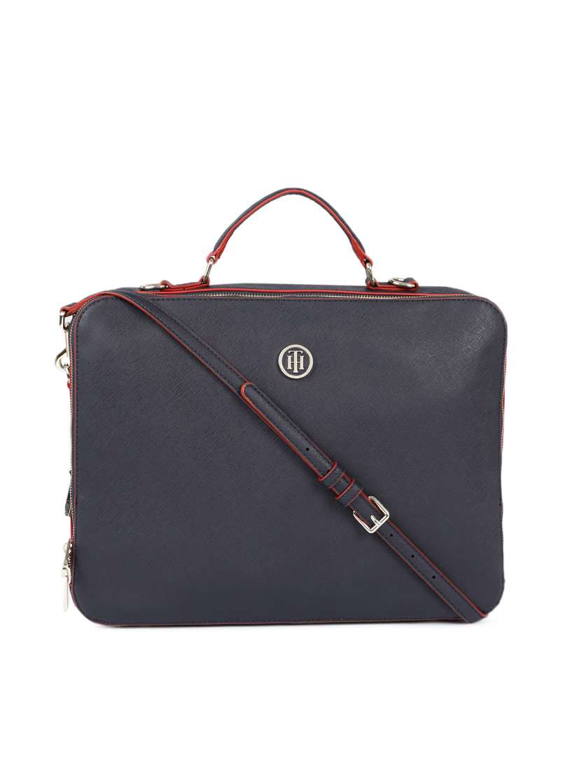 Buy Tommy Hilfiger Women Navy Blue Solid Laptop Bag Laptop Bag for Women 7235758 Myntra