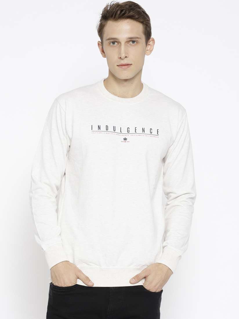 Buy Duke Men Off White Solid Sweatshirt Sweatshirts for Men 7236352 Myntra