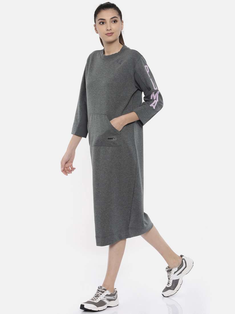 Buy Puma Charcoal Grey Solid FUSION Sheath Dress Dresses for Women 7236523 Myntra