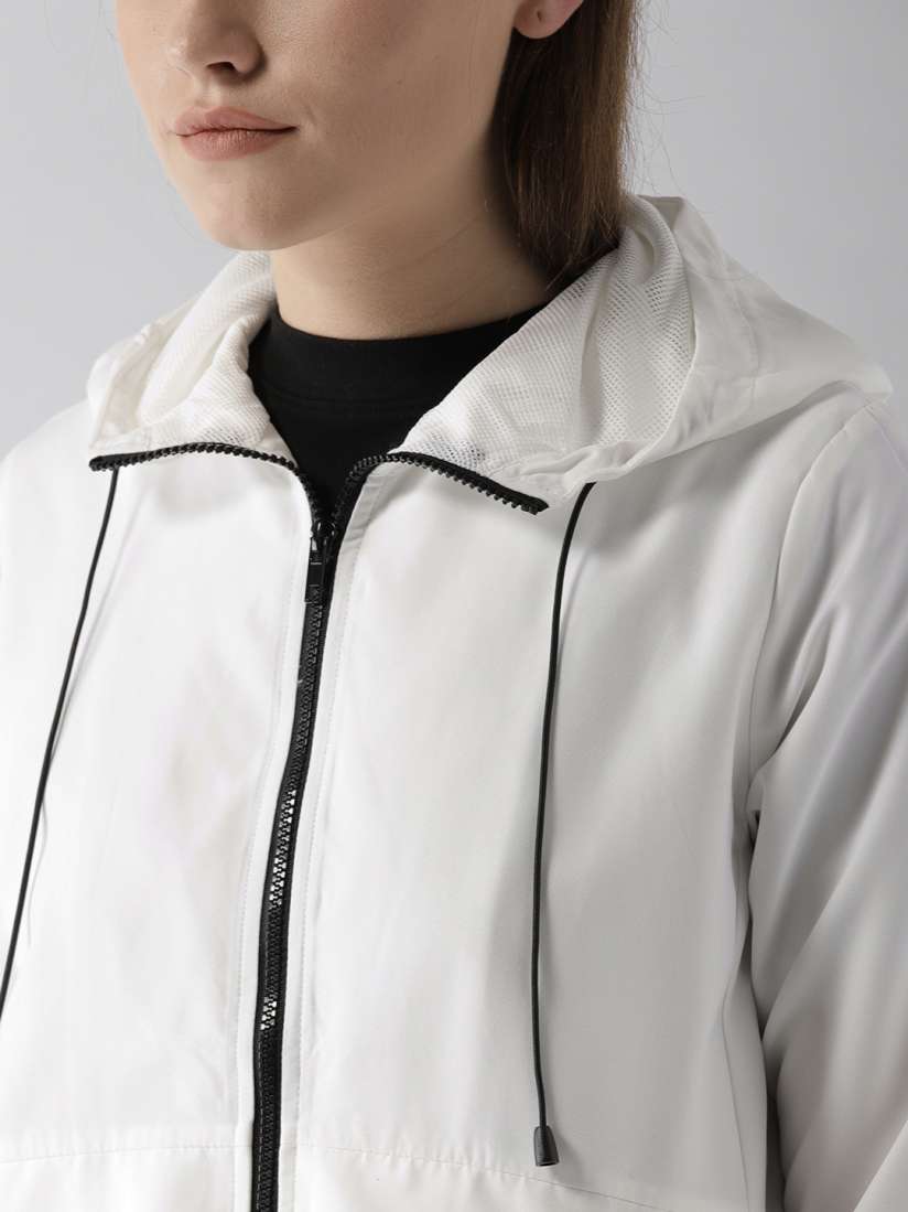 Forever 21 white windbreaker online