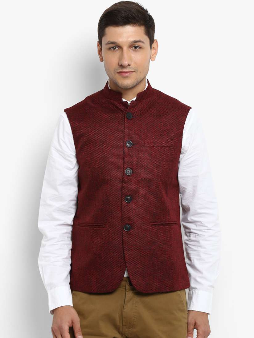 Red tape nehru jacket deals