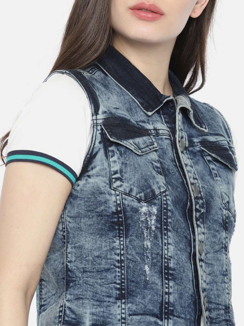 Jealous 21 denim jacket top