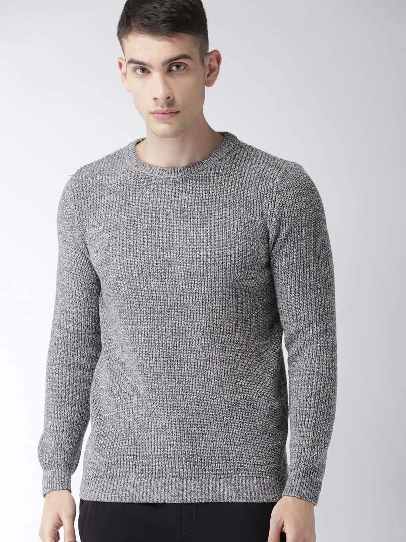 Buy FOREVER 21 Men Black White Self Design Sweater Sweaters for Men 7242748 Myntra