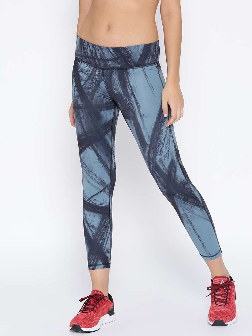 Printed Leggings Reebok Lux Bold Tights Buy Reebok Women Blue