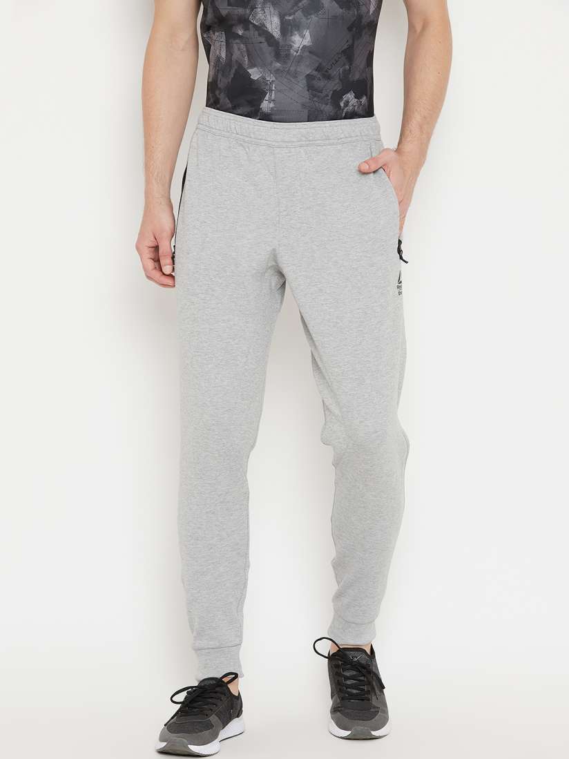 Buy Reebok CrossFit Grey Melange Double Knit Training Joggers Track Pants for Men 7244405 Myntra