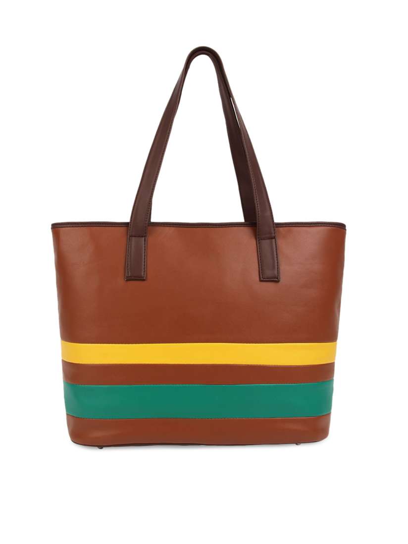 Buy Toteteca Brown Colourblocked Shoulder Bag Handbags for Women 7246061 Myntra