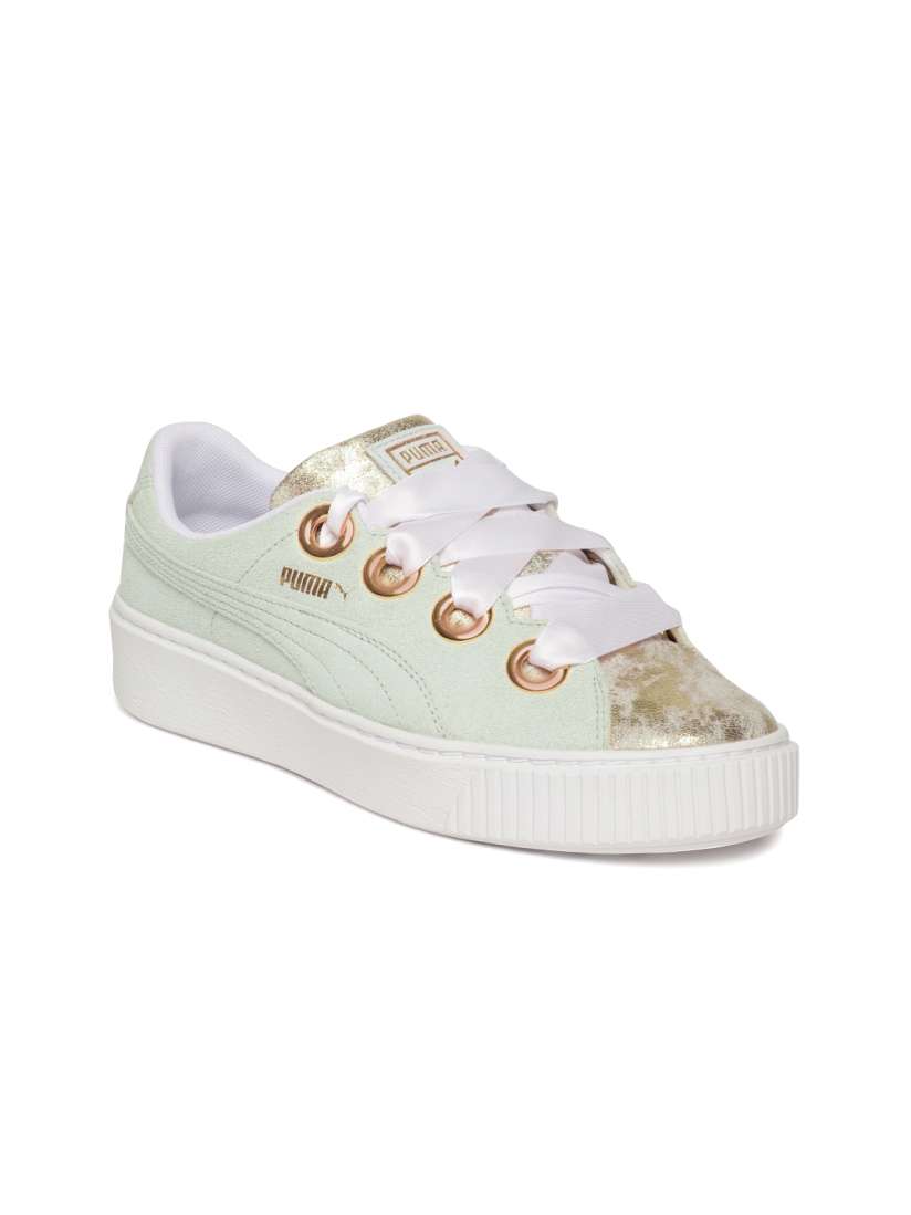 Buy Puma Women Off White Suede Platform Kiss Artica Sneakers Casual Shoes for Women 7252369 Myntra