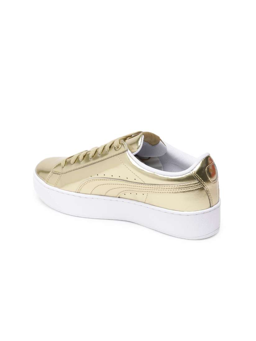 Buy Puma Women Gold Toned Vikky Platform LX Sneakers Casual Shoes for Women 7252371 Myntra