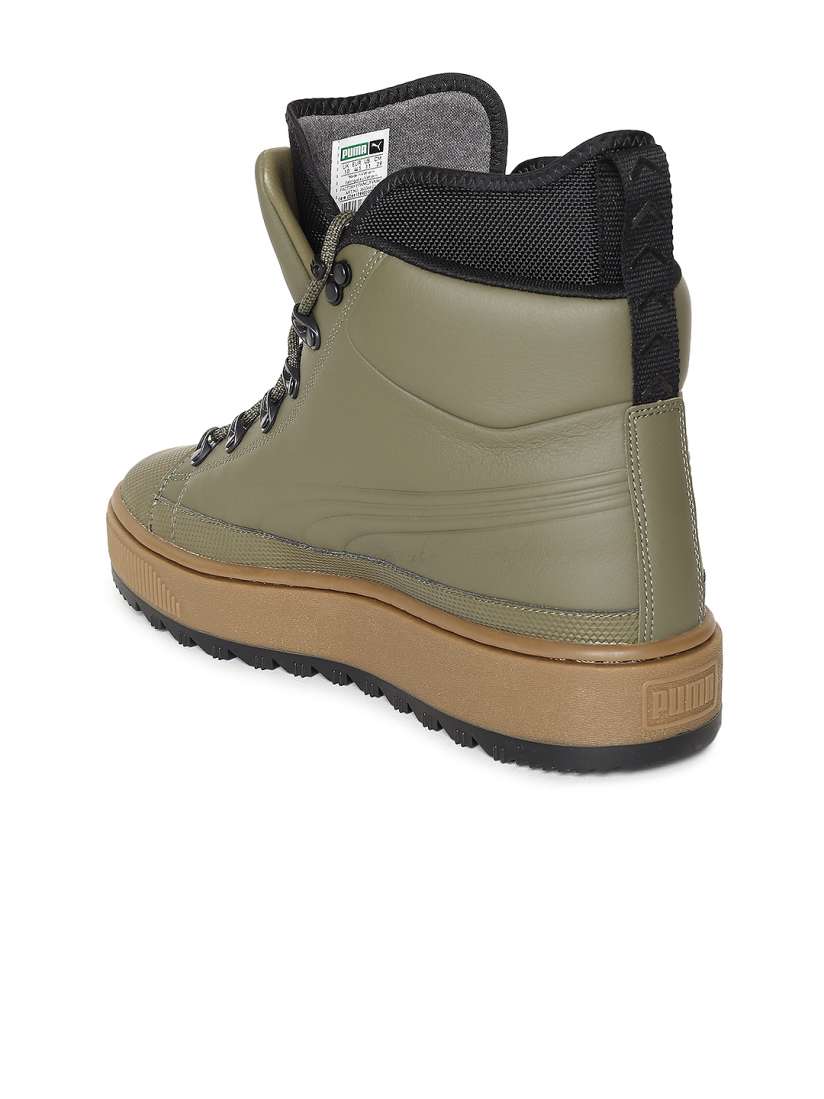 Puma boots olive green deals
