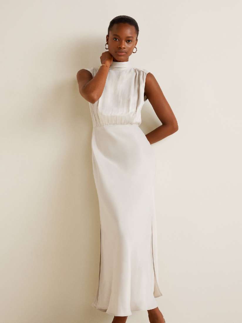 Buy MANGO Women Off White Solid Maxi Dress Dresses for Women 7258127 Myntra
