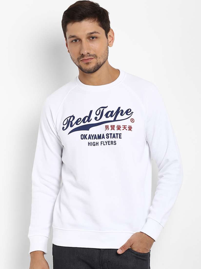 Buy Red Tape Men White Printed Sweatshirt Sweatshirts for Men 7263370 Myntra