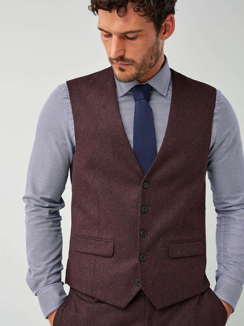 Burgundy waistcoat next clearance