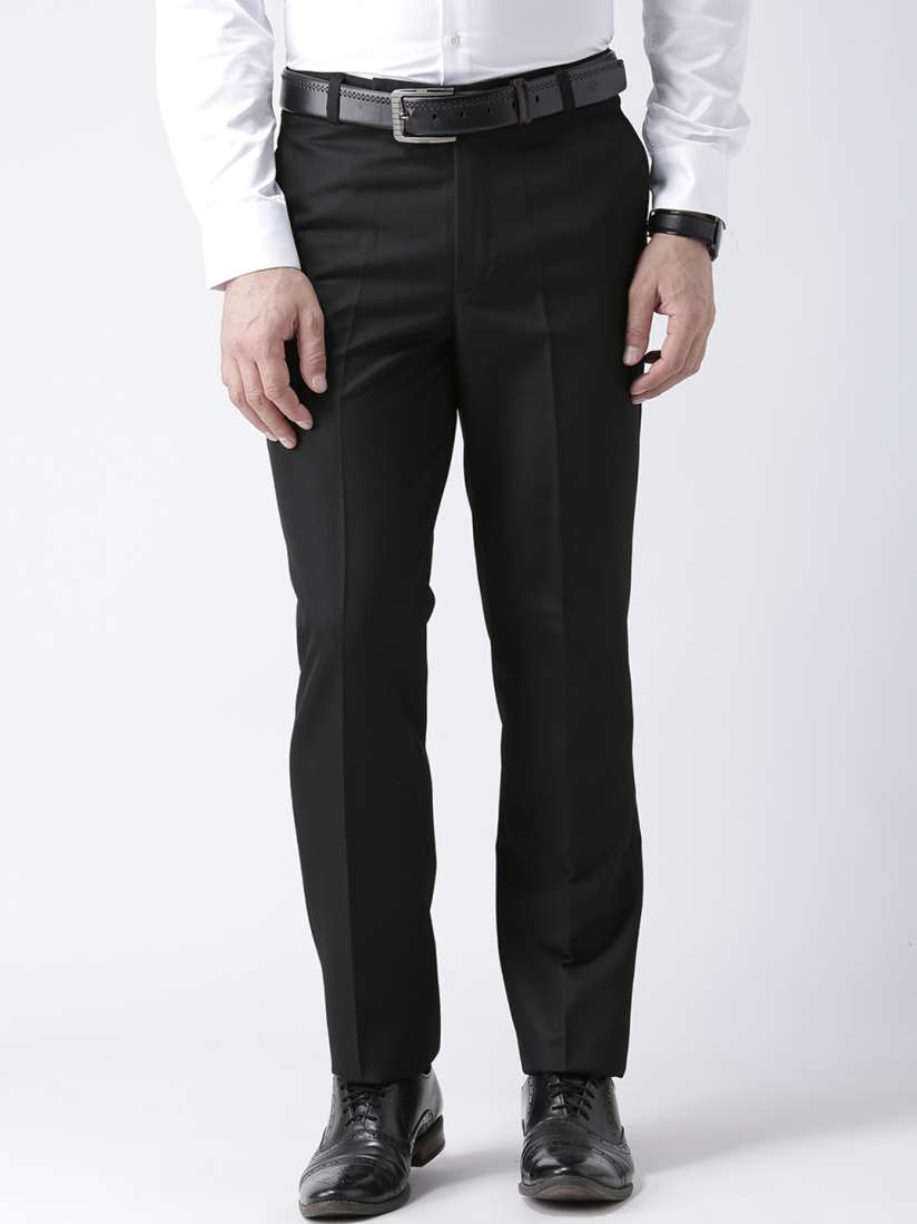Buy Hangup Men Black Black Formal Trousers Trousers for Men 7271326 Myntra