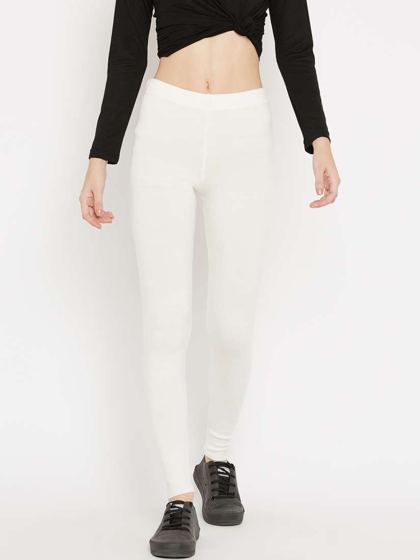White warm leggings on sale