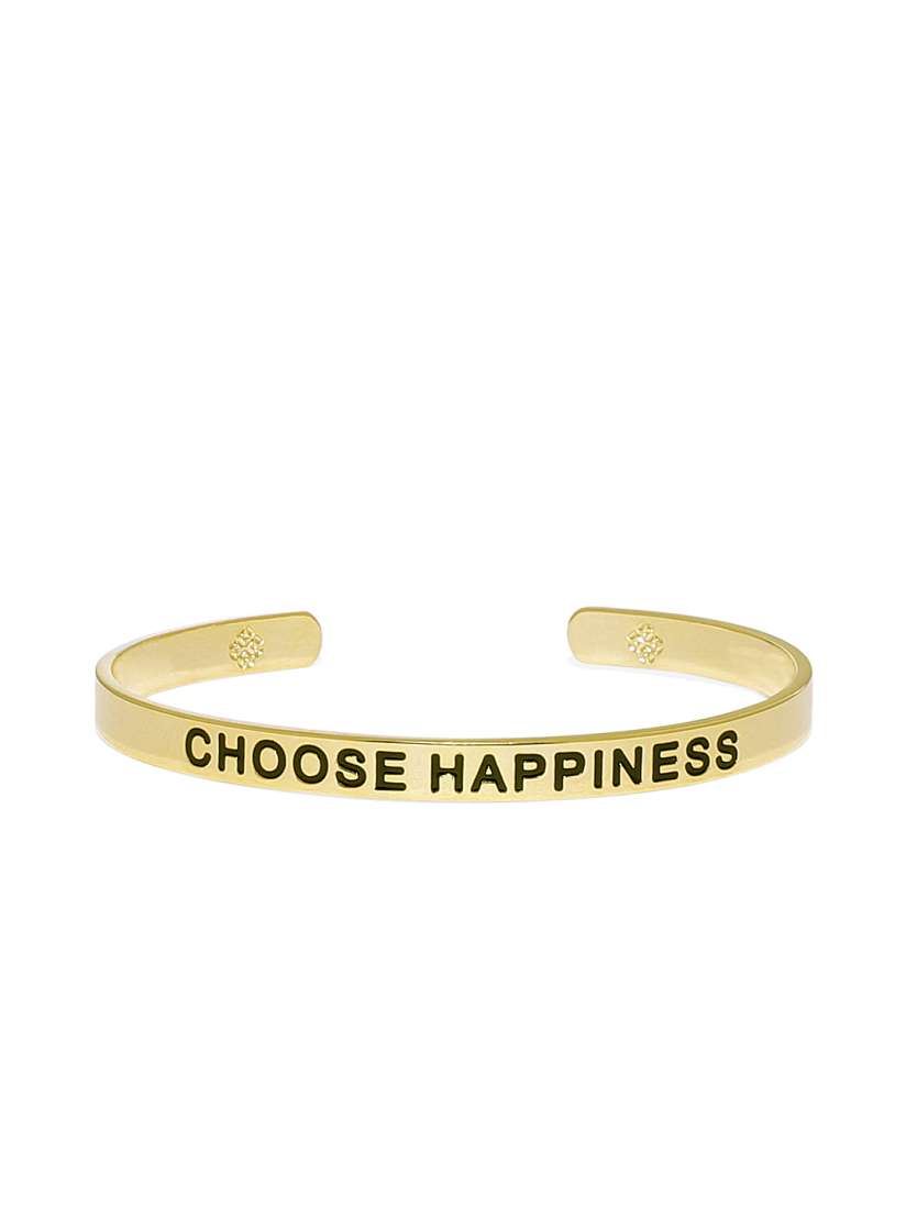 Buy Pippa Bella Gold Choose Happiness Karma Bangle Bracelet for Women 7276536 Myntra