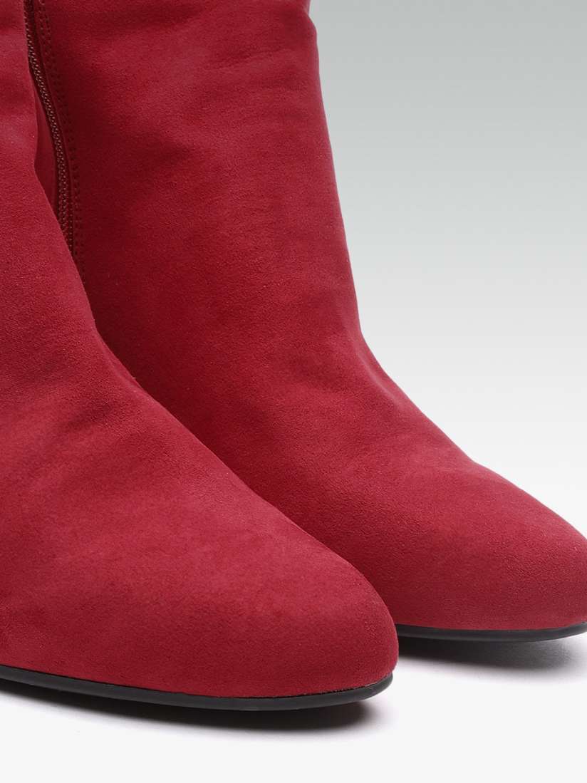 Buy DOROTHY PERKINS Women Red Solid Heeled Boots Boots for Women 7281615 Myntra
