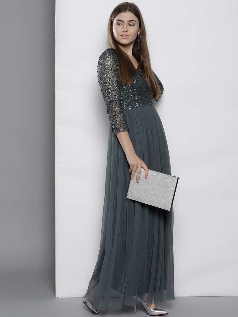 Dorothy perkins grey maxi dress top