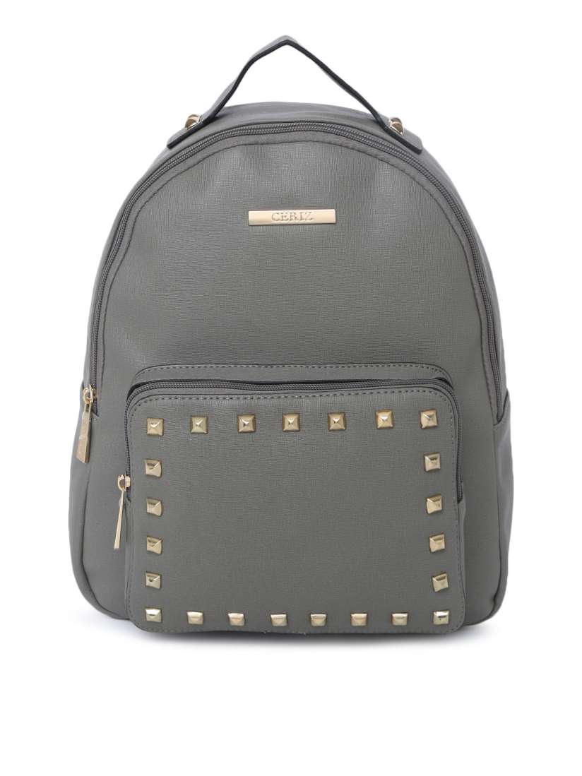 Buy CERIZ Women Grey Solid Backpack Backpacks for Women 7281881 Myntra