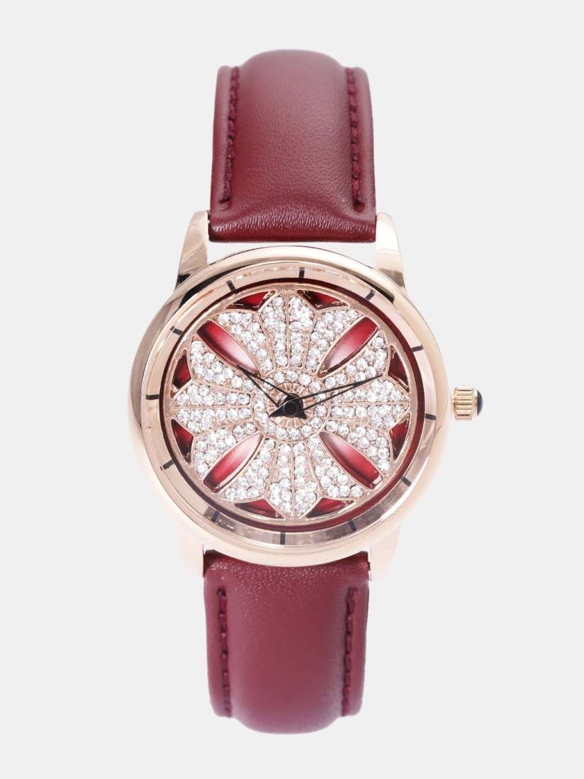 Buy GIORDANO Women Gold Toned Red Rotating Dial Analogue Watch C2104 01 Watches for Women 7286265 Myntra