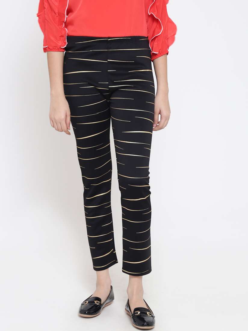 Printed jeggings myntra cheap