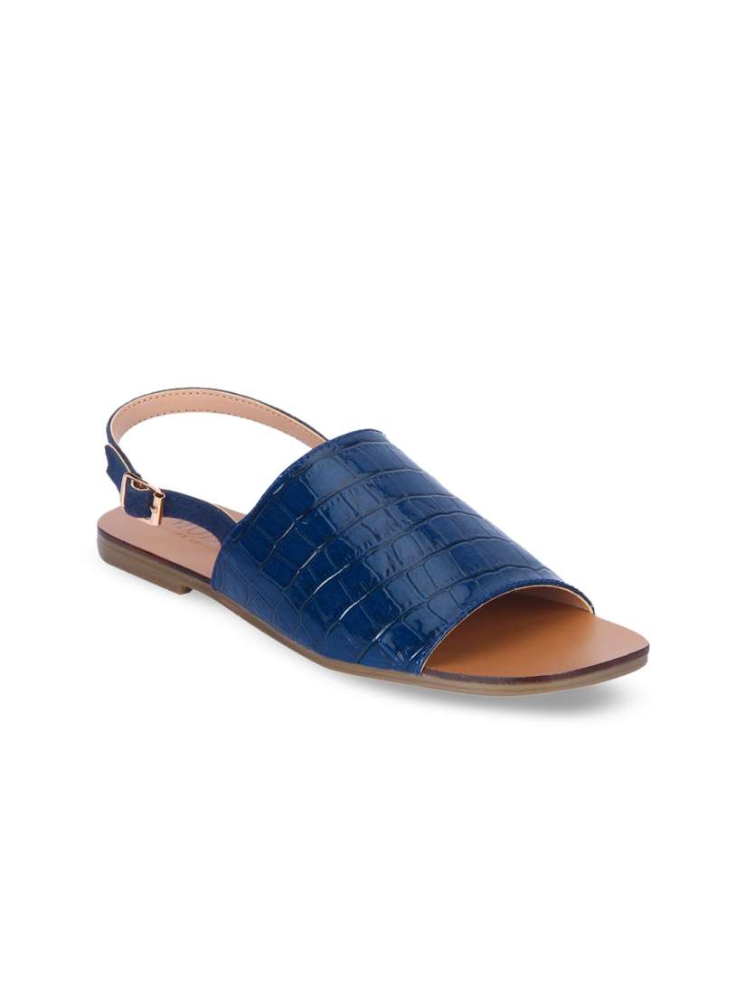 Buy Mode by Red Tape Women Blue Textured Open Toe Flats Flats for Women 7293526 Myntra