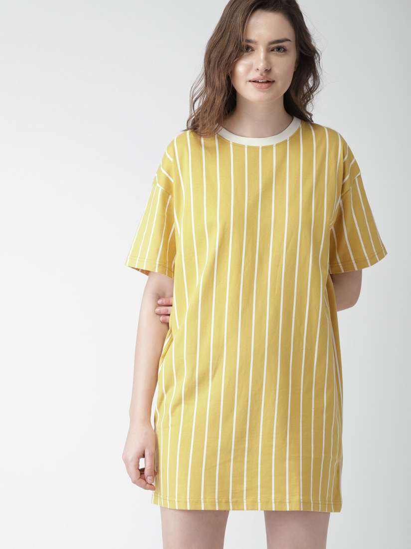 Forever 21 yellow striped dress top