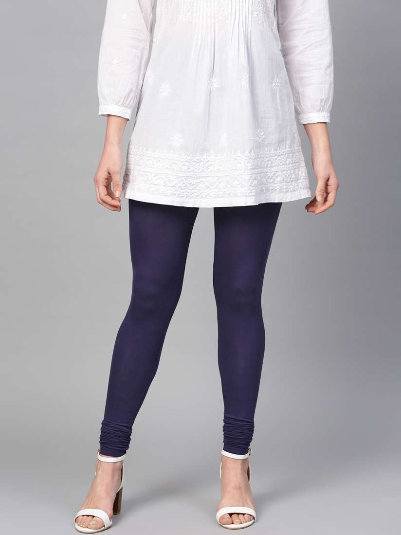 Buy WISHFUL by W Women Navy Churidar Leggings Churidar for Women 7318719 Myntra