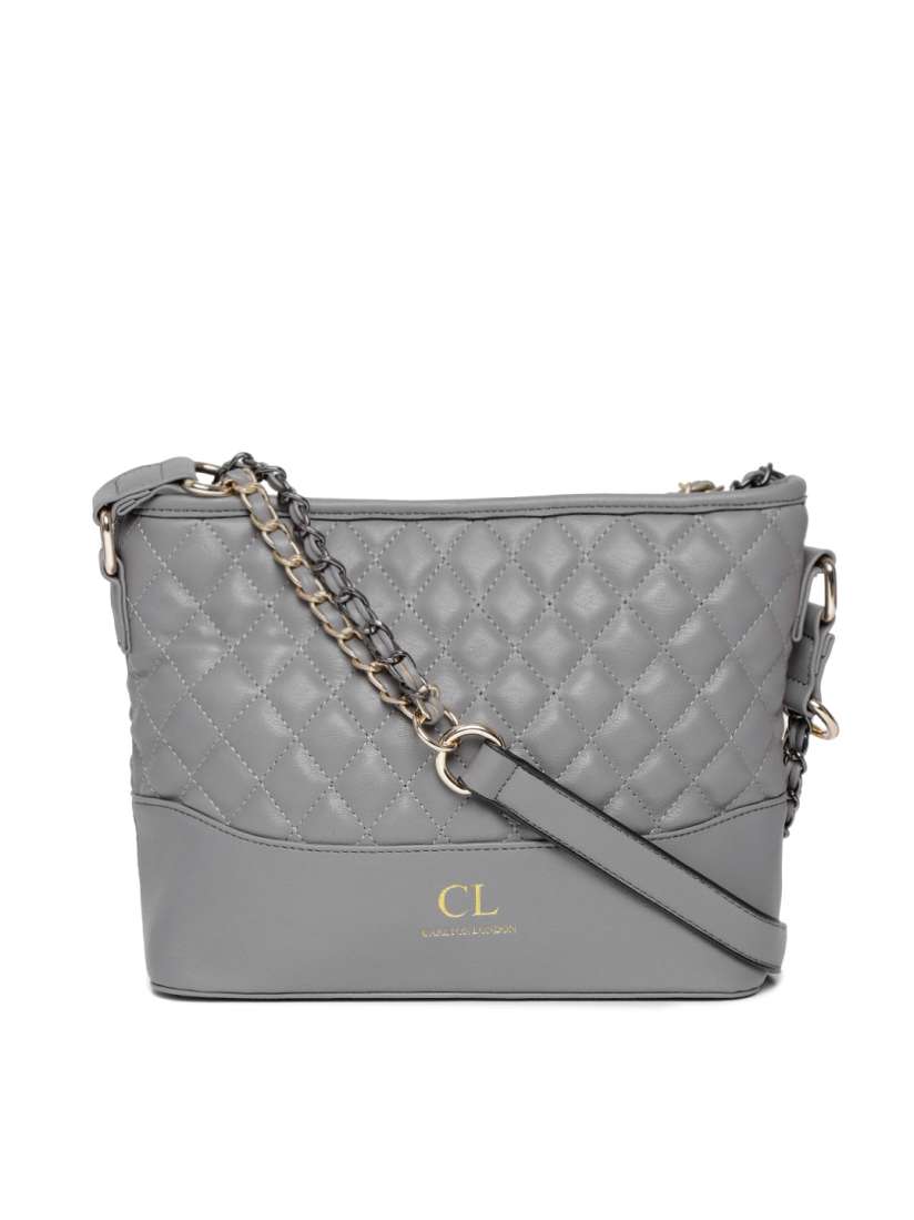 Buy Carlton London Grey Quilted Shoulder Bag Handbags for Women 7322554 Myntra